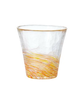 アデリア 津軽びいどろ フリーカップ 260ml 12色のグラス 山吹 1個箱入 日本製 F71448