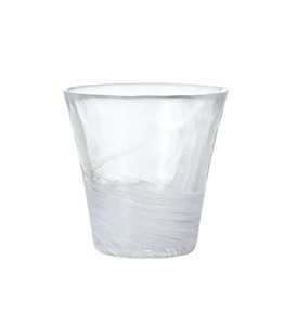 アデリア 津軽びいどろ フリーカップ 260ml 12色のグラス 白練 1個箱入 日本製 F71455
