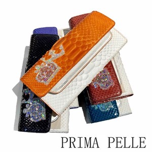 prima pelle プリマペレ　刺繍×パイソンレザーロングウォレット