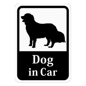 Dog in Car 「ゴールデンレトリバー」 車用ステッカー (マグネット)