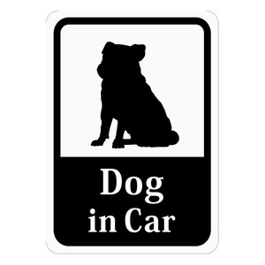 Dog in Car 「パグ」 車用ステッカー (マグネット)