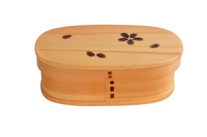 Mage wappa Bento Box Cherry Blossom Wooden Bento Box L size Koban