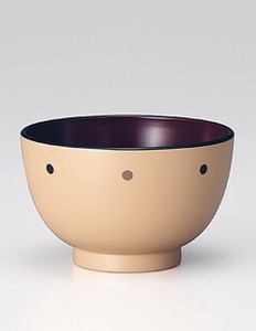Soup Bowl Beige Dot Made in Japan