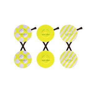 Tuck Sticker Yellow Dot Plain Stripe