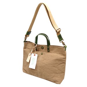 Tote Bag Cattle Leather Canvas Made in Japan