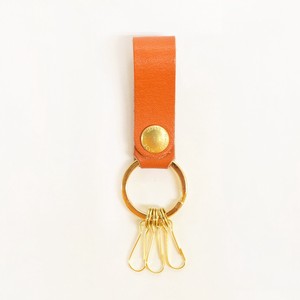 Key Case Key Chain Orange Ladies Men's Made in Japan