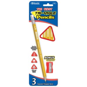 Triangle Jean Yellow Pencil Sharpener 3 Pcs Pencil Stationery American