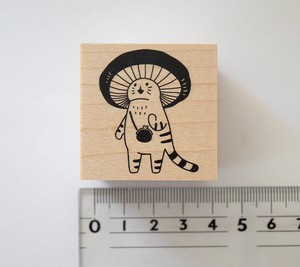 Stamp Mushrooms Cat