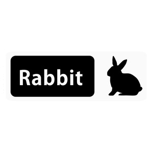 Rabbit 「うさぎ」 Banner Type (マグネット)