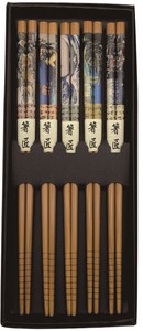 竹製　 東海道　　5膳セット　お箸