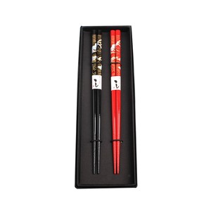 Chopsticks Red Wooden 2-pairs