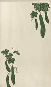 【受注生産のれん】「へちま 緑」85x150cm【日本製】和風 コスモ 目隠し