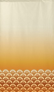 【受注生産のれん】「青海波 ベージュ」85x150cm【日本製】和風 コスモ 目隠し