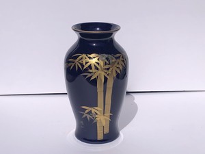 【特価】【日本製】ルリ竹柄（小）花瓶　1’
