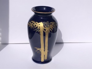 【特価】【日本製】ルリ竹柄（大）花瓶1’