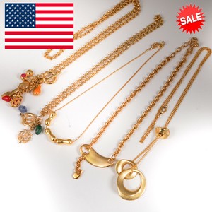 【原価ムシムシ福袋！】80年代バブル仕様！アメリカ製ゴールドネックレス　アソート5点【SALE】