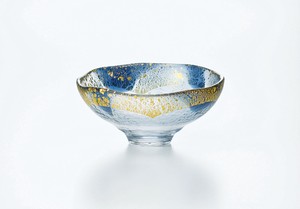 金箔鉢　金箔鉢（青巴）【日本製　ハンドメイド　ガラス】