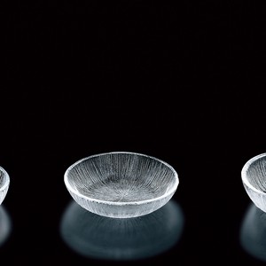 なぎさ丸型　小皿（深型）【日本製　ハンドメイド　ガラス】