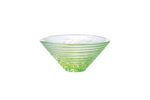 和がらす　小鉢（かき氷・緑）【日本製　ハンドメイド　ガラス】