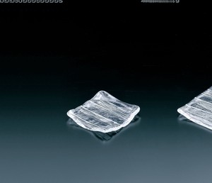 氷河　角小皿【日本製　ハンドメイド　ガラス】
