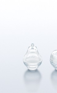 花かざり　アミューズボックス（洋なし形）　【中国製　ハンドメイド　ガラス】