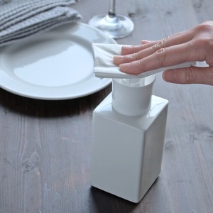 Square Bottle Alcohol Disinfection Disinfection Refill White Porcelains Made in Japan
