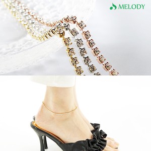 Anklet Jewelry Rhinestone Made in Japan
