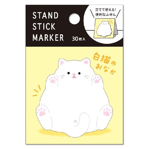 Sticky Notes Stand Stick Marker White Cat's Tummy
