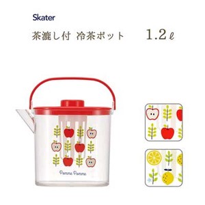 Cold Water Iced Tea Pot 1 2 Tea Strainer Attached SKATER 10 Lemon Apple