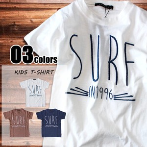 キッズ　アメカジ　SURF刺繍半袖Tシャツ(320-06)