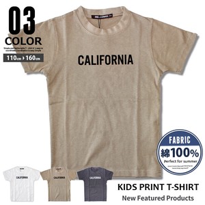 キッズ　USコットン　カリフォルニアプリント半袖Tシャツ(SJ-20-01)