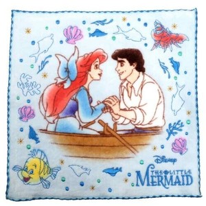 【ハンドタオル】リトルマーメイド アリエル 全面刺繍ハンカチタオル シェルデイズ