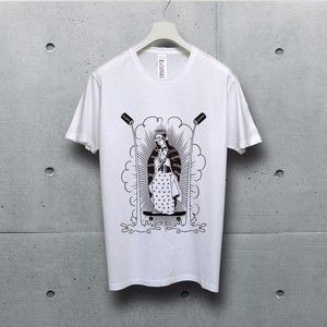 bombing アート デザイン　ホワイト Tシャツ　デザイン名【 virgin mary　at17　A DOPE GIRL 】