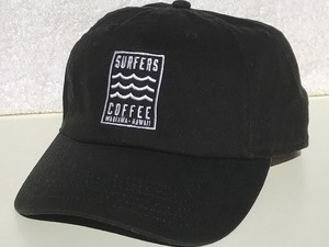 SURFERS COFFEE  ベースボールキャップ　（刺繍）　BLACK