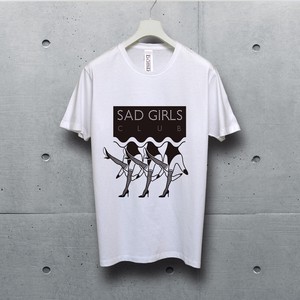 bombing アート デザイン　ホワイト Tシャツ　デザイン名【 SAD GIRLS CLUB 】