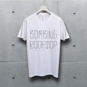 bombing アート デザイン　ホワイト Tシャツ　デザイン名【 bombing logo 】