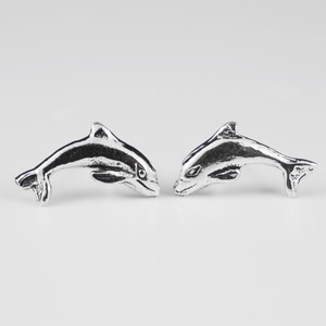 Pierced Earrings Silver Post sliver Dolphin