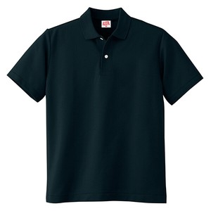 110　ヘビーウェイト　半袖ポロシャツ(ポケットなし)　ブラック