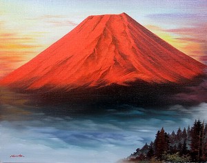 Art Frame Canvas Red-fuji