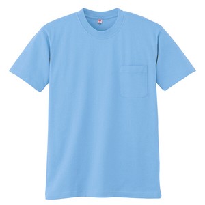 3022　半袖Tシャツ(ポケット付き)　サックス