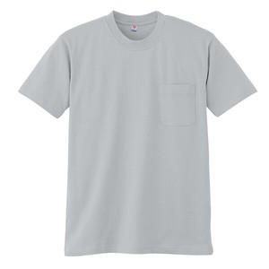 3022　半袖Tシャツ(ポケット付き)　杢グレー