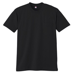 3022　半袖Tシャツ(ポケット付き)　ブラック