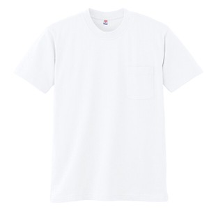 3022　半袖Tシャツ(ポケット付き)　ホワイト