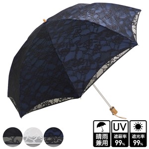 2020新作：春夏 晴雨兼用傘：ラッセルレース付き晴雨兼用 折畳み傘　UVカット 母の日 UV対策