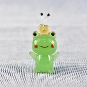 "Glass Figurine Object" Frog KK