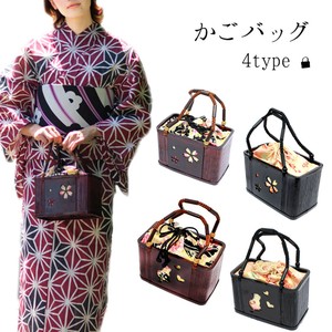 Kimono Bag Floral Pattern Drawstring Bag Japanese Pattern