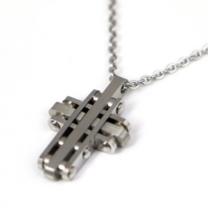 Stainless Steel Pendant Necklace sliver Stainless Steel black