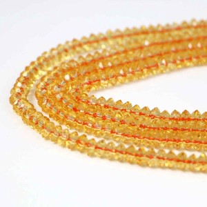 Yellow Quartz Synthetic Crystal Button Cut 3 6 mm Beads Power Stone Single
