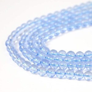 Blue Quartz Synthetic Crystal 7mm Beads Power Stone Single cat