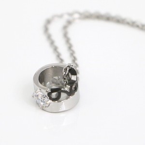 Stainless Steel Pendant Necklace sliver Stainless Steel Rings black